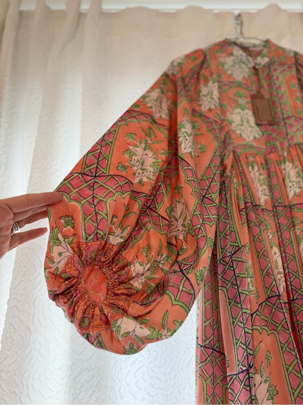 Clara The Label Cassia Floral Maxi Dress Peach Quartz XS - Picture 5 of 16